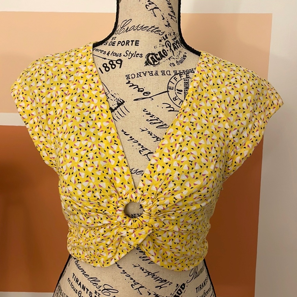 Free People Yellow Knit